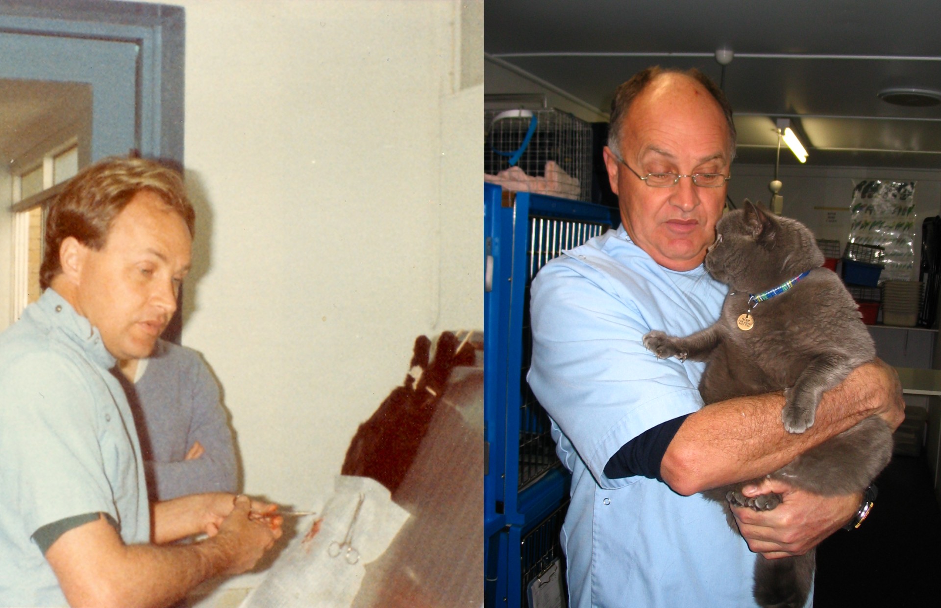 feature image showing vet Tony Mosman as a young man and recently